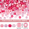 800Pcs 4 Colors Plastic Beads Sets KY-SP0001-24D-2