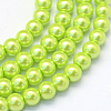 Baking Painted Pearlized Glass Pearl Round Bead Strands X-HY-Q003-12mm-66-1