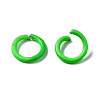 Spray Painted Iron Open Jump Rings IFIN-T017-04A-15-3