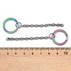 Ion Plating(IP) 304 Stainless Steel Split Key Ring Clasps STAS-L226-009A-M-3
