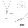 SHEGRACE Rose Rhodium Plated 925 Sterling Silver Pendant Necklaces JN994A-2