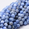 Dyed Natural Fire Crackle Agate Faceted Round Beads Strands G-E320C-12mm-03-1