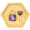 Natural Amethyst Couple Pendants PW-WG10434-06-1