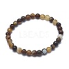 Natural Banded Agate/Striped Agate Bead Stretch Bracelets X-BJEW-K212-A-003-1