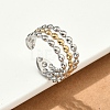 304 Stainless Steel Double Color Cuff Rings RJEW-S635-01GP-F-3