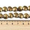 Electroplated Natural Lava Rock Beads Strands G-K388-01J-4