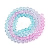 Gradient Color Baking Paint Glass Bead Strands DGLA-A039-T6mm-A05-2