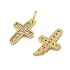 Brass Micro Pave Cubic Zirconia Pendants X1-KK-C092-21C-G-2