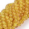 Spray Painted Crackle Glass Beads Strands X-CCG-Q001-8mm-10-1