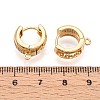 Brass Micro Pave Cubic Zirconia Hoop Earring Finding KK-N261-49G-3