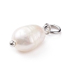 Grade B Natural Cultured Freshwater Pearl Charms PALLOY-JF01497-02-3