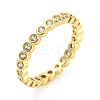 Rack Plating Brass Finger Ring with Cubic Zirconia RJEW-D014-01B-G-1