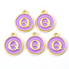 Golden Plated Alloy Enamel Charms ENAM-S118-10Q-2