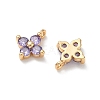 SHEGRACE Brass Cubic Zirconia Charms XGRQ4H136-680G-B-2