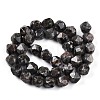 Natural Fluorescent Syenite Rock(Glow under UV Light) Beads Strands G-T141-02A-3