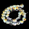 Electroplate Transparent Glass Beads Strands GLAA-C029-04-3