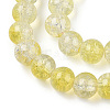 Transparent Crackle Baking Paint Glass Beads Strands DGLA-T003-01A-15-3