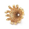 Brass Micro Pave Clear Cubic Zirconia Bead Caps ZIRC-P085-11G-2