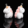 Flocky Anima Resin Pendants with Platinum Iron Loop FIND-S001-13A-2
