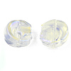 Electroplate Transparent  Glass Beads GLAA-N035-036-K01-1
