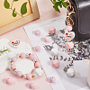 Heart & Hexagon & Round Silicone Focal Beads SIL-SC0002-30-4