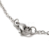 201 Stainless Steel Pendnat Necklace with Cable Chains NJEW-E102-01P-01-3
