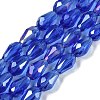 Transparent Electroplate Glass Beads Strands EGLA-N013-T4mm-B11-1