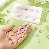 80Pcs 8 Colors Baking Paint Crackle Glass Pendants PALLOY-TAC0186-6