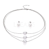 Ball 304 Stainless Steel Jewelry Sets SJEW-H302-24-2