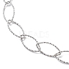 304 Stainless Steel Horse Eye Link Chain Necklace for Men Women STAS-B039-02P-2