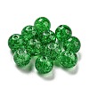 Transparent Spray Painting Crackle Glass Beads GLAA-L046-01B-30-1