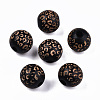 Painted Natural Wood Beads X-WOOD-T021-53B-M-2