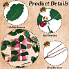 45Pcs Foam & Cloth Artificial Holly Leaves AJEW-SC0031-52A-6