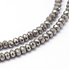Faceted Rondelle Full Rainbow Plated Electroplate Glass Beads Strands EGLA-M004-2mm-A04-2
