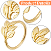 16Pcs 2 Colors Leaf Alloy Napkin Rings AJEW-GF0013-15-6