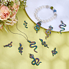 4 Bags 2 Styles Rainbow Color Alloy Pendants FIND-ME0001-85-5