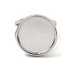 Non-Tarnish 304 Stainless Steel Open Cuff Pad Ring Settings X-RJEW-Z018-41P-2