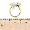 Heart Brass Natural Quartz Crystal Finger Rings RJEW-D304-01G-F-3