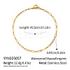 304 Stainless Steel Oval Link Chain Necklaces with OT Clasps for Women GL9322-6