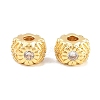 Brass Micro Pave Clear Cubic Zirconia Beads KK-CBA78C7-06G-1