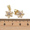 Brass Micro Pave Cubic Zirconia Charms KK-C132-11G-3