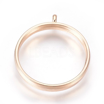 Alloy Open Back Bezel Pendants X-PALLOY-WH0030-01G-1