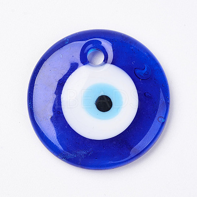 Handmade Lampwork Evil Eye Pendants LAMP-E106-02C-1