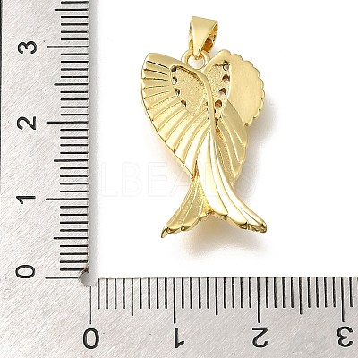 Rack Plating Brass with Cubic Zirconia Pendants KK-Z086-14G-03-1