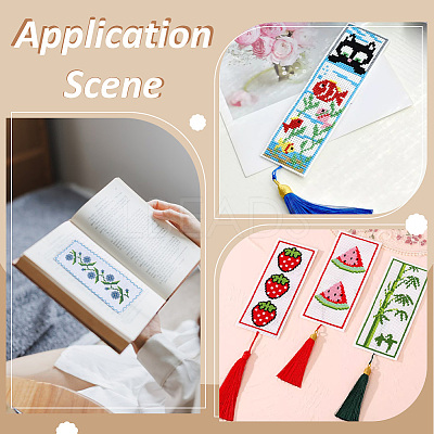 Cotton Bookmarks for Cross Stitch Making DIY-WH0759-27A-1