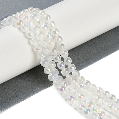 Plating Natural Selenite Beads Strands G-G120-A01-02-1