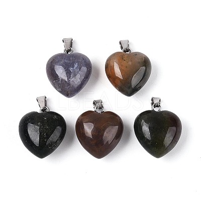 Natural Indian Agate(Dyed & Heated) Pendants G-T143-49N-1