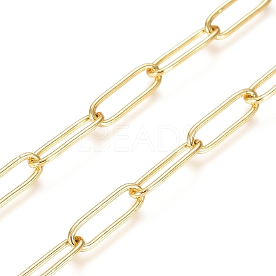 Soldered Brass Paperclip Chains CHC-D025-03G-1