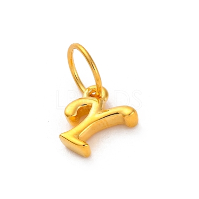 925 Sterling Silver Letter Charms with Jump Rings STER-R008-01G-Y-1