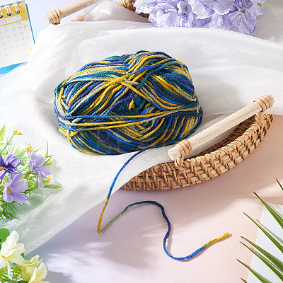 Light Gradient Segment Dyed Polyester Yarn DIY-TADJ0002-005C-1